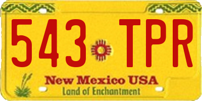 NM license plate 543TPR