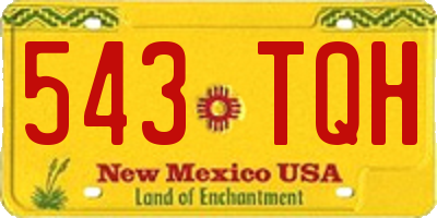 NM license plate 543TQH