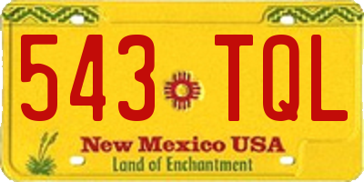NM license plate 543TQL