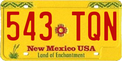 NM license plate 543TQN
