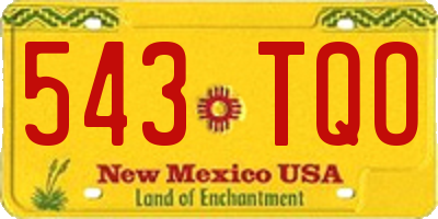 NM license plate 543TQO