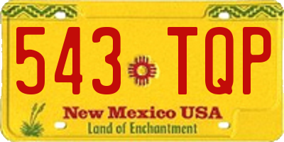NM license plate 543TQP