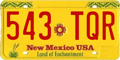 NM license plate 543TQR