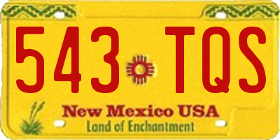 NM license plate 543TQS