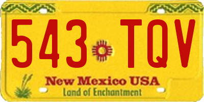 NM license plate 543TQV