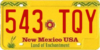 NM license plate 543TQY