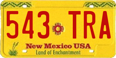 NM license plate 543TRA