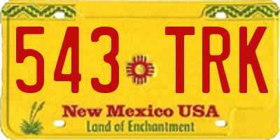 NM license plate 543TRK