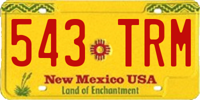 NM license plate 543TRM