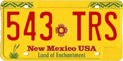 NM license plate 543TRS