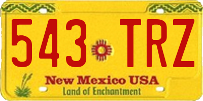 NM license plate 543TRZ
