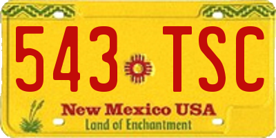 NM license plate 543TSC