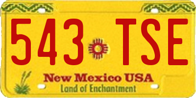 NM license plate 543TSE