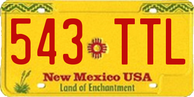 NM license plate 543TTL