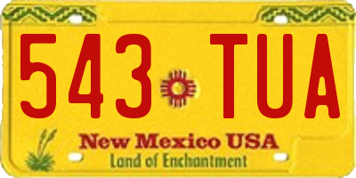 NM license plate 543TUA