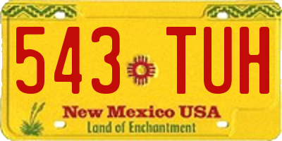 NM license plate 543TUH