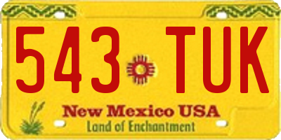 NM license plate 543TUK