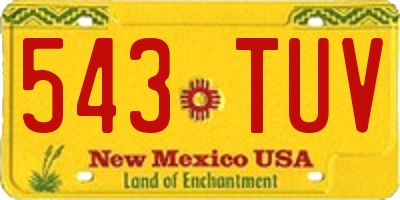 NM license plate 543TUV