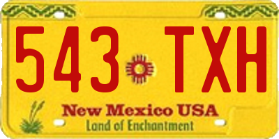 NM license plate 543TXH