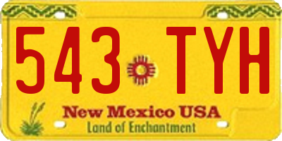 NM license plate 543TYH