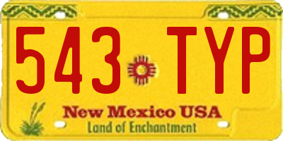 NM license plate 543TYP