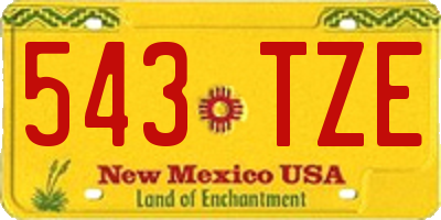 NM license plate 543TZE