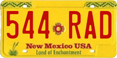 NM license plate 544RAD