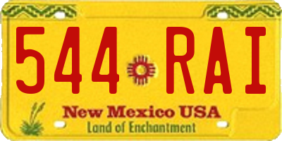 NM license plate 544RAI