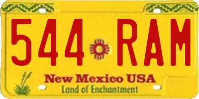 NM license plate 544RAM