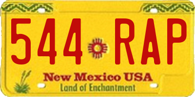 NM license plate 544RAP