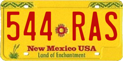 NM license plate 544RAS