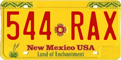 NM license plate 544RAX