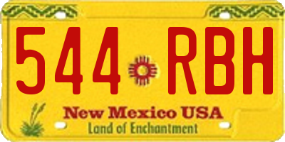 NM license plate 544RBH