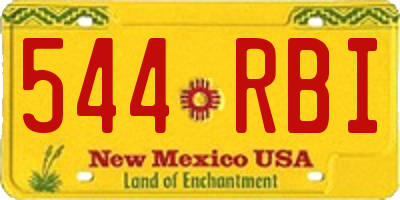 NM license plate 544RBI