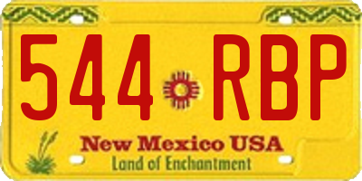 NM license plate 544RBP