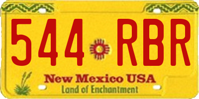 NM license plate 544RBR