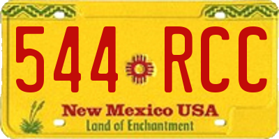 NM license plate 544RCC