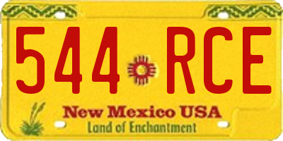 NM license plate 544RCE