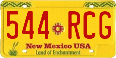 NM license plate 544RCG