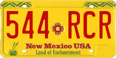 NM license plate 544RCR