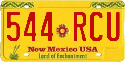 NM license plate 544RCU