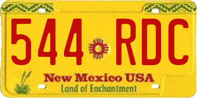 NM license plate 544RDC