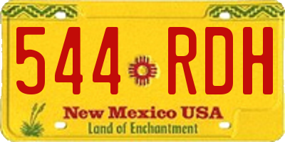 NM license plate 544RDH
