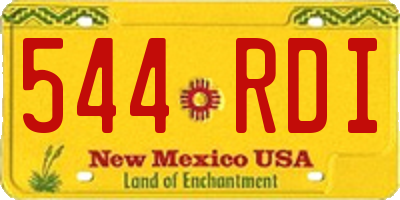 NM license plate 544RDI