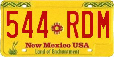 NM license plate 544RDM