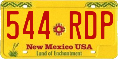 NM license plate 544RDP