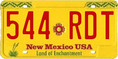 NM license plate 544RDT