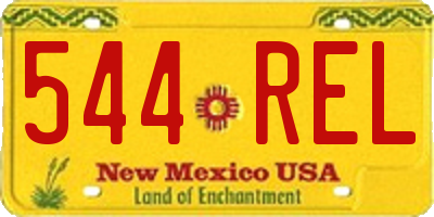 NM license plate 544REL