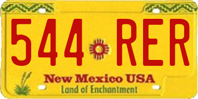 NM license plate 544RER