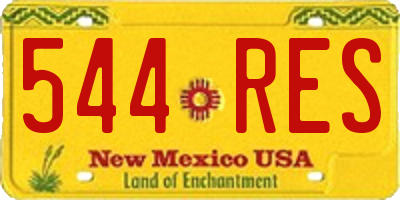 NM license plate 544RES